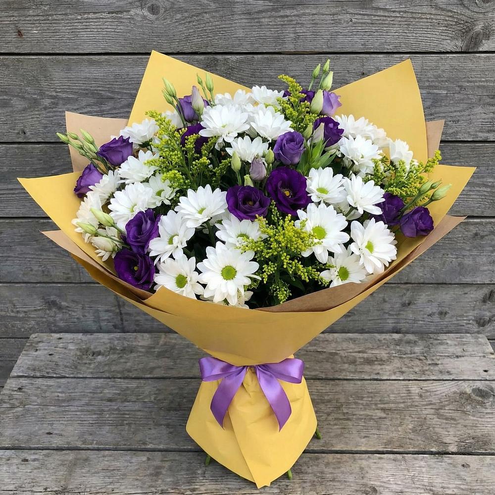 Букет цветов из: Ирисы, Хризантемы и Ромашки в Ермишь