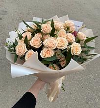 Букет Кремовые розы Латте в Ермишь