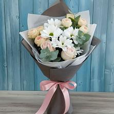 Букет цветов из:  Хризантемы и Розы в Ермишь