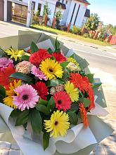Букет цветов из:  Герберы #REPLACE_PRED# Ермишь
