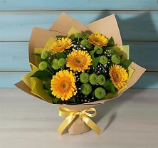 Букет цветов из:  Герберы и Хризантемы в Ермишь