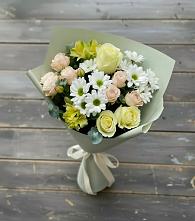Букет цветов из:  Альстромерии, Розы и Хризантемы в Ермишь
