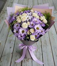 Букет цветов из:  Хризантемы и Розы в Ермишь