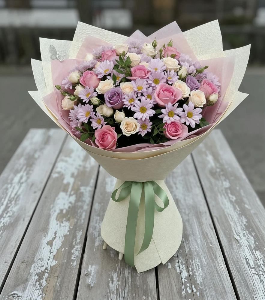 Букет цветов из: Розы и Хризантемы в Ермишь