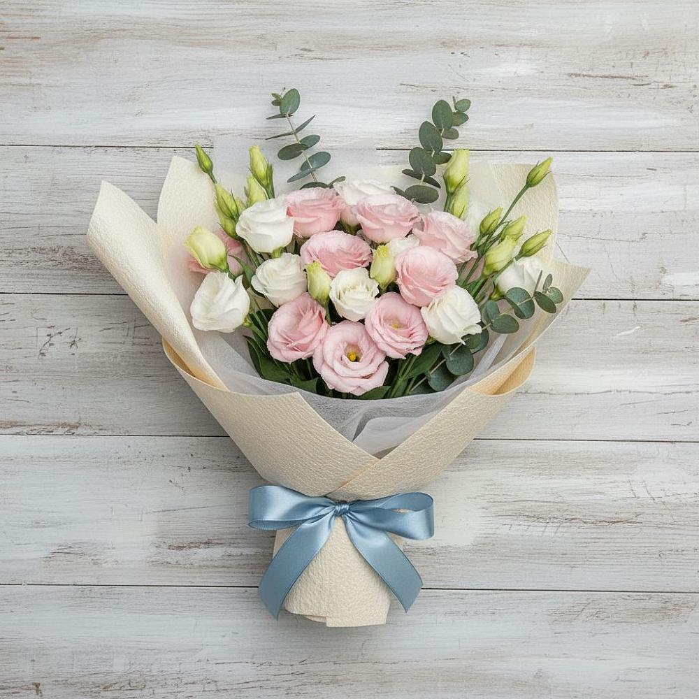 Букет цветов из: Лизиантусы в Ермишь